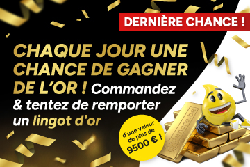 Commandez et gagnez. Tentez chaque jour de remporter de l'or Commandez et gagnez. Tentez chaque jour de remporter de l'or