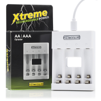 123accu Xtreme Power Chargeur USB AA/HR6 et AAA/HR03  ADR00180