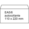 123encre enveloppe 110 x 220 mm - EA5/6 patte autocollante (50 pièces) - blanc