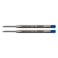 123encre recharge de stylo à bille moyen (2 pièces) - bleu