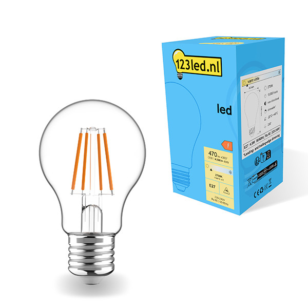 123inkt 123led E27 ampoule LED à filament poire dimmable 4,5W (40W)  LDR01800 - 1