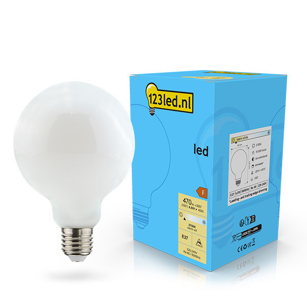 123inkt 123led ampoule LED E27 globe mat dimmable 4,5W (40W)  LDR02096 - 1