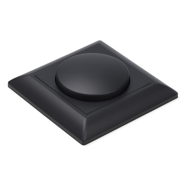 123inkt 123led bouton gradateur avec plaque centrale et cadre - noir ED-10002BC LDR07199 - 1