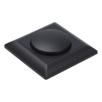123inkt 123led bouton gradateur avec plaque centrale et cadre - noir ED-10002BC LDR07199