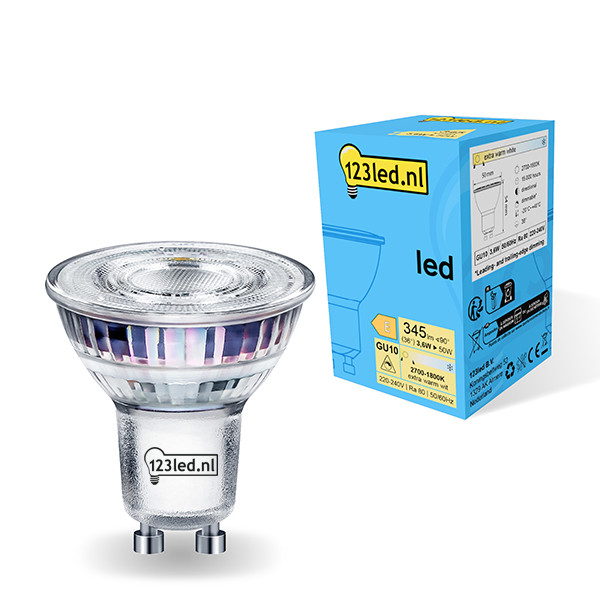 123inkt 123led spot LED GU10 sphérique dimmable 3,6W (50W) 929002065703c LDR01732 - 1