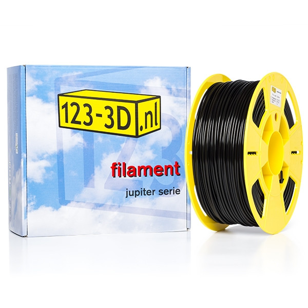 123inkt Filament 2,85 mm PLA 1 kg série Jupiter (marque distributeur 123-3D) - noir  DFP11027 - 1