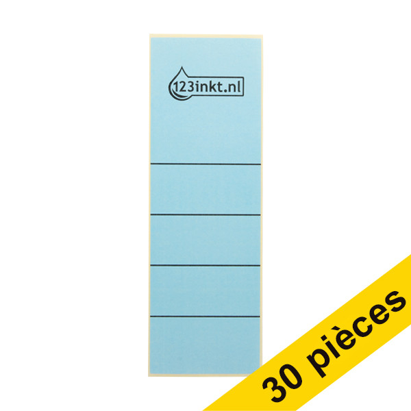123inkt Offre: 123encre étiquettes de dos autocollantes larges 61 x 191 mm (10 pièces) - bleu  301695 - 1