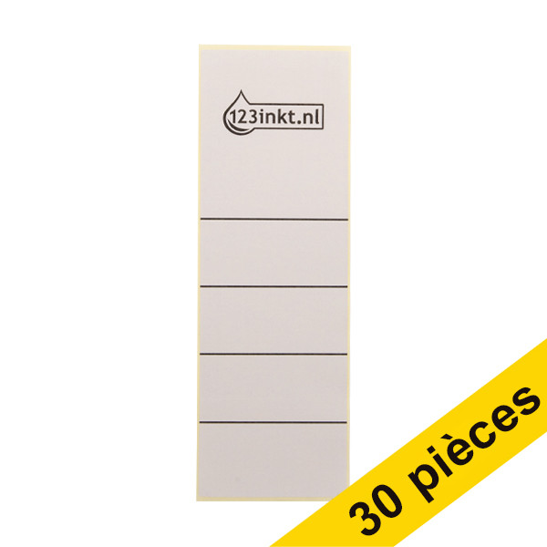 123inkt Offre: 3x 123encre étiquettes de dos autocollantes larges 61 x 191 mm (10 pièces) - gris  301697 - 1