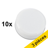 Offre: 3x 123encre aimants 20 mm (10 pièces) - blanc