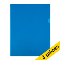 Offre: 3x 123encre pochette transparente A4 120 microns (100 pièces) - bleu