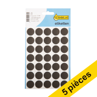 Offre: 5x 123encre pastilles de marquage Ø 19 mm - noir (105 étiquettes)