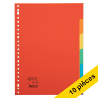 Offre : 10x 123encre intercalaires colorés en carton A4 avec 6 onglets (23 trous)