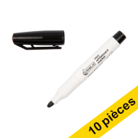 Offre : 10x 123encre marqueur mini pour tableau blanc (1 mm - ogive) - noir