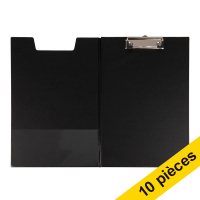 Offre : 10x 123encre porte-bloc avec rabat A4 portrait - noir