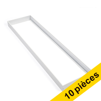 Offre : 10x 123led cadre de montage pour panneau LED 30x120 cm - blanc