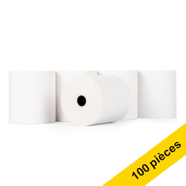 123inkt Offre : 123encre rouleau de caisse enregistreuse 60x70x12 thermo (100 pièces) - blanc  302117 - 1