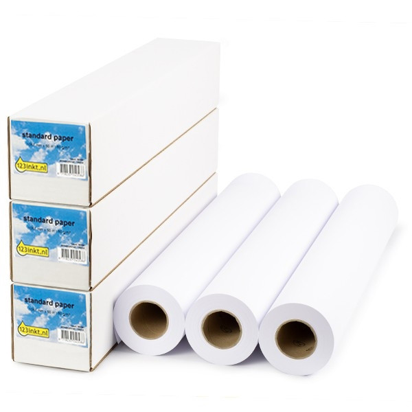 123inkt Offre : 3x 	123encre rouleau de papier standard 1067 mm (42 pouces) x 50 m (80 g/m²)  302096 - 1