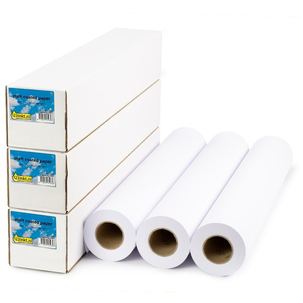 123inkt Offre : 3x 	123encre rouleau de papier standard 594 mm (23 pouces) x 90 m (80 g/m²)  302093 - 1