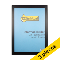 Offre : 3x 123encre cadre d'affichage A4 auto-adhésif (2 pièces) - noir