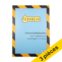 Offre : 3x 123encre cadre d'affichage A4 auto-adhésif (2 pièces) - noir/jaune
