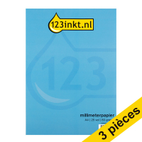 123inkt Offre : 3x 123encre papier millimétré A4 25 feuilles (80 g/m2) K-5594C 301233