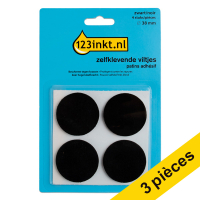 Offre : 3x 123encre patins adhésifs ronds 38 mm (4 pièces) - noir