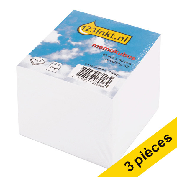 123inkt Offre : 3x 123encre recharge cube-mémo (1000 feuilles)  300628 - 1