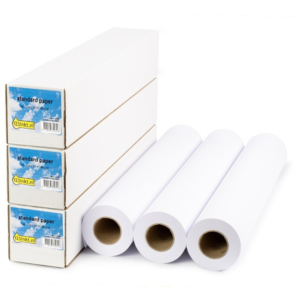 123inkt Offre : 3x 123encre rouleau de papier standard 841 mm (33 pouces) x 50 m (90 g/m²)  302088 - 1