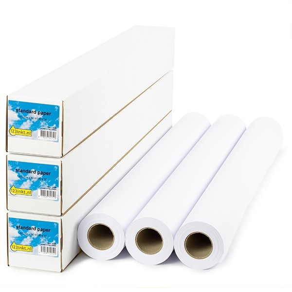 123inkt Offre : 3x 123encre rouleau de papier standard 914 mm (36 pouces) x 50 m (90 g/m²) 1570B008C 155045 - 1