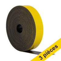 Offre : 3x 123encre ruban d'étiquettes magnétiques effaçable 2 cm x 10 m - jaune