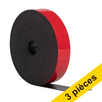 Offre : 3x 123encre ruban d'étiquettes magnétiques effaçable 2 cm x 10 m - rouge