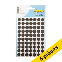 Offre : 5x 123encre pastilles adhésives Ø 13 mm (280 étiquettes) - noir