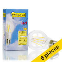 Offre : 6x 123encre ampoule led à filament E27 poire dimmable 4.2W (40W)