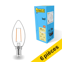 Offre : 6x 123led E14 ampoule LED à filament bougie 2,5W (25W)