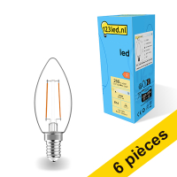 Offre : 6x 123led E14 ampoule LED à filament bougie dimmable 2,5W (25W)