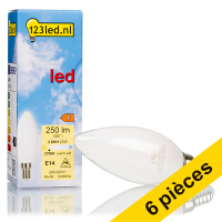 Offre : 6x 123led E14 ampoule LED à filament bougie mate dimmable 2.8W (25W)
