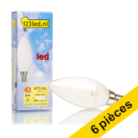 Offre : 6x 123led E14 ampoule LED à filament bougie mate dimmable 4W (40W)