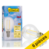 Offre : 6x 123led E14 ampoule LED à filament sphérique dimmable 2,8W (25W)