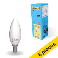 Offre : 6x 123led E14 ampoule LED bougie mate 2700K 4,9W (40W)