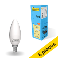 Offre : 6x 123led E14 ampoule LED bougie mate 4000K 4,9W (40W)