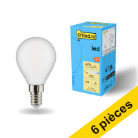 Offre : 6x 123led E14 ampoule LED sphérique mate dimmable 2700K 4,5W (40W)