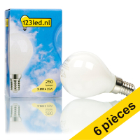 Offre : 6x 123led E14 ampoule LED sphérique mate dimmable 2,8W (25W)