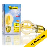 Offre : 6x 123led E27 ampoule LED à filament sphérique or dimmable 4,1W (32W)