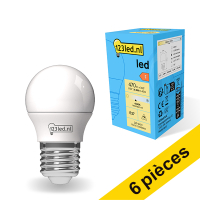 Offre : 6x 123led E27 ampoule LED sphérique mate 4,9W (40W)