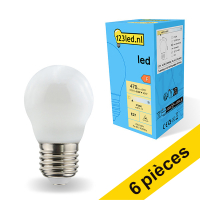 Offre : 6x 123led E27 ampoule LED sphérique mate dimmable 2700K 4,5W (40W)
