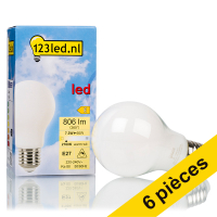 Offre : 6x 123led ampoule led E27 poire mat dimmable 7,3W (60W)