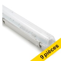 Offre : 9x 123led IP65 luminaire fluorescent 120 cm | 4000K | 2100 lumens (14W) avec tube fluorescent