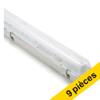 Offre : 9x 123led IP65 luminaire fluorescent 150 cm | 4000K | 3100 lumens (20,5 W) avec tube fluorescent