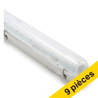 Offre : 9x 123led IP65 luminaire fluorescent avec capteur 120 cm | 4000K | 2100 lumens (14W) avec tube fluorescent