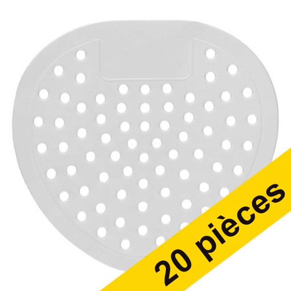 123schoon tapis d'urinoir parfum citron (20 pièces) - blanc  SDR05205 - 1